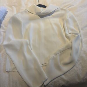 White High Neck Babaton (Aritzia) blouse